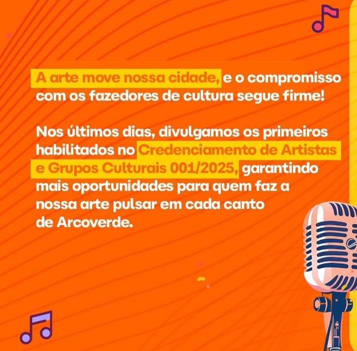 Credenciamento de artistas e Grupos Culturais 001/2025