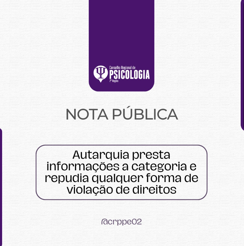 Conselho Regional de Psicologia de Pernambuco - Foto: Reprodução/Redes Sociais