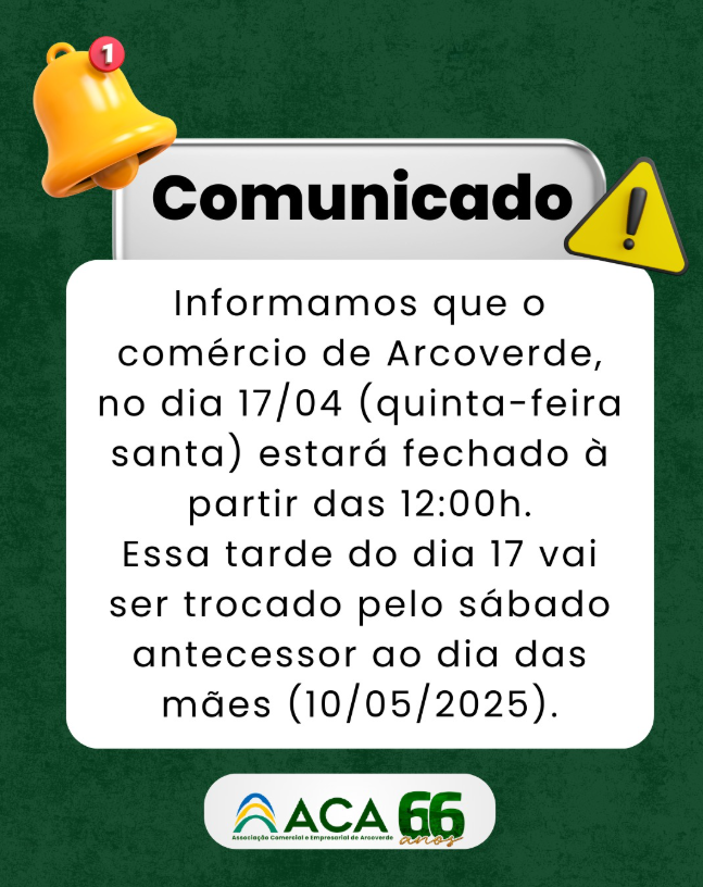 ACA Funcionamento do Comércio de Arcoverde