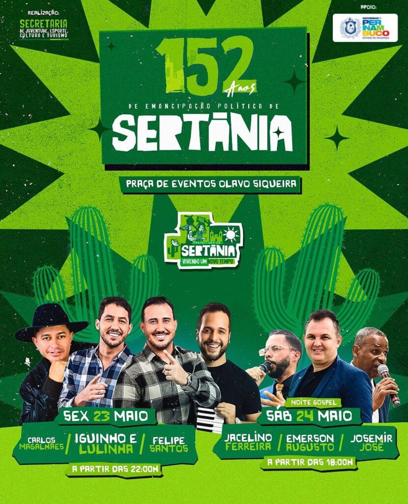 Sertânia comemora 152 anos