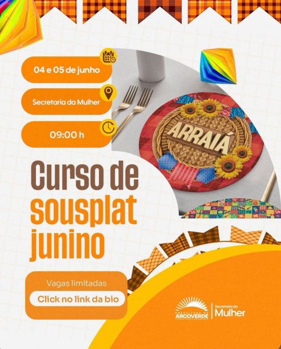 Curso gratuito junino em Arcoverde