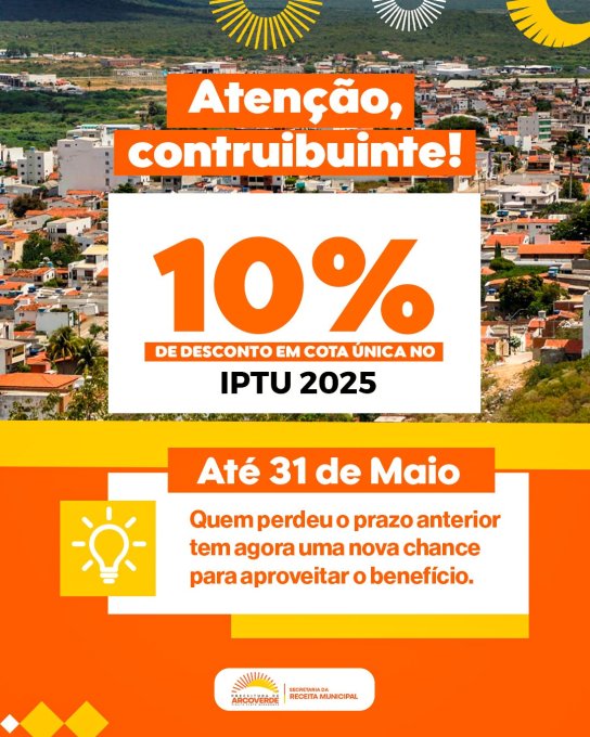 Desconto IPTU Arcoverde