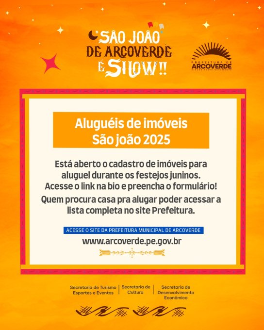 Aluguel temporário em Arcoverde 