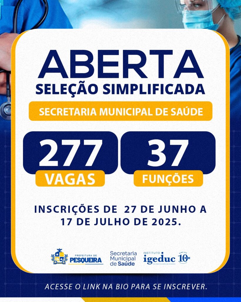 Seleção pública de saúde em Pesqueira