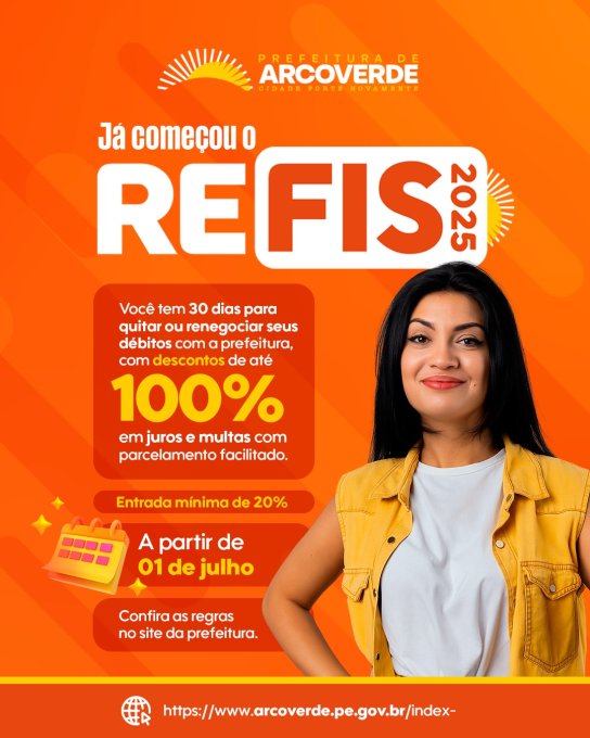 Desconto Refis 2025 em Arcoverde