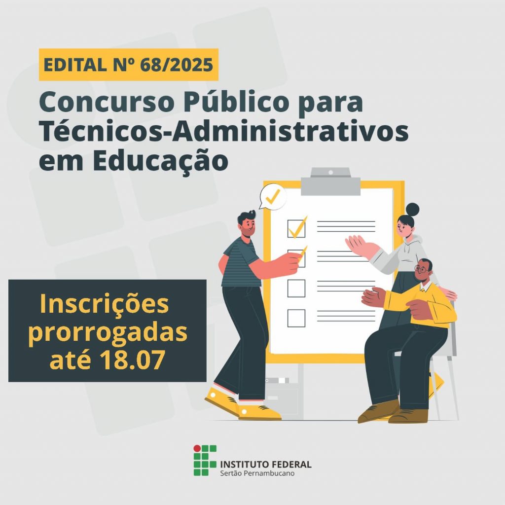 IFSertãoPE prorrogou o prazo de inscrições