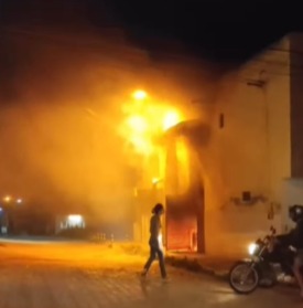 Casa pegou fogo em Pesqueira 