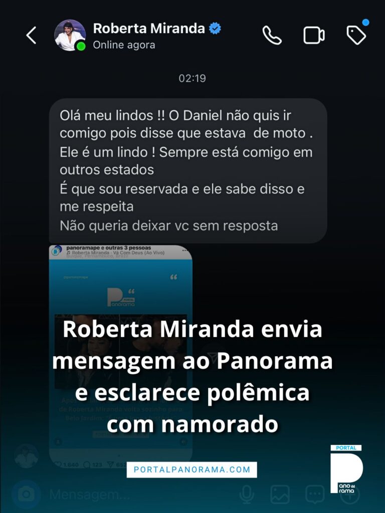 Roberta Miranda sobre namorado