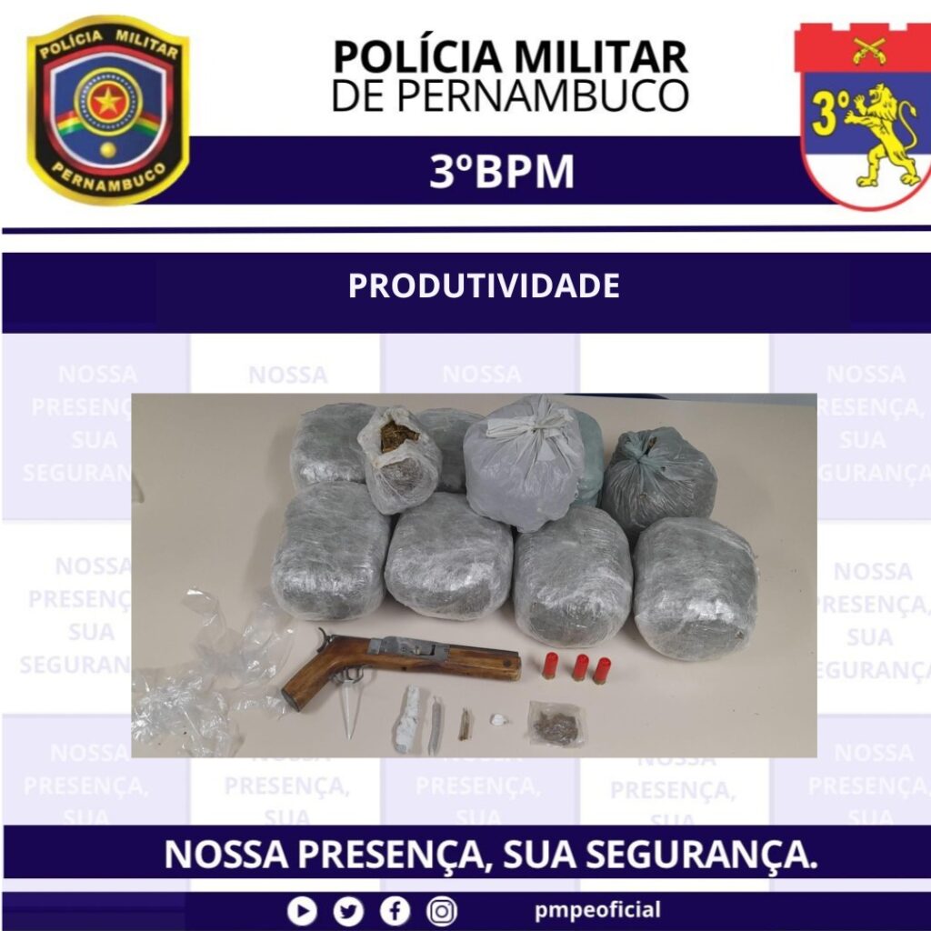 Apreensão de drogas e arma de fogo em Arcoverde