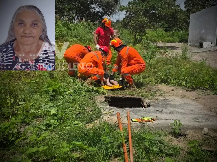 Idosa morreu após cair em fossa