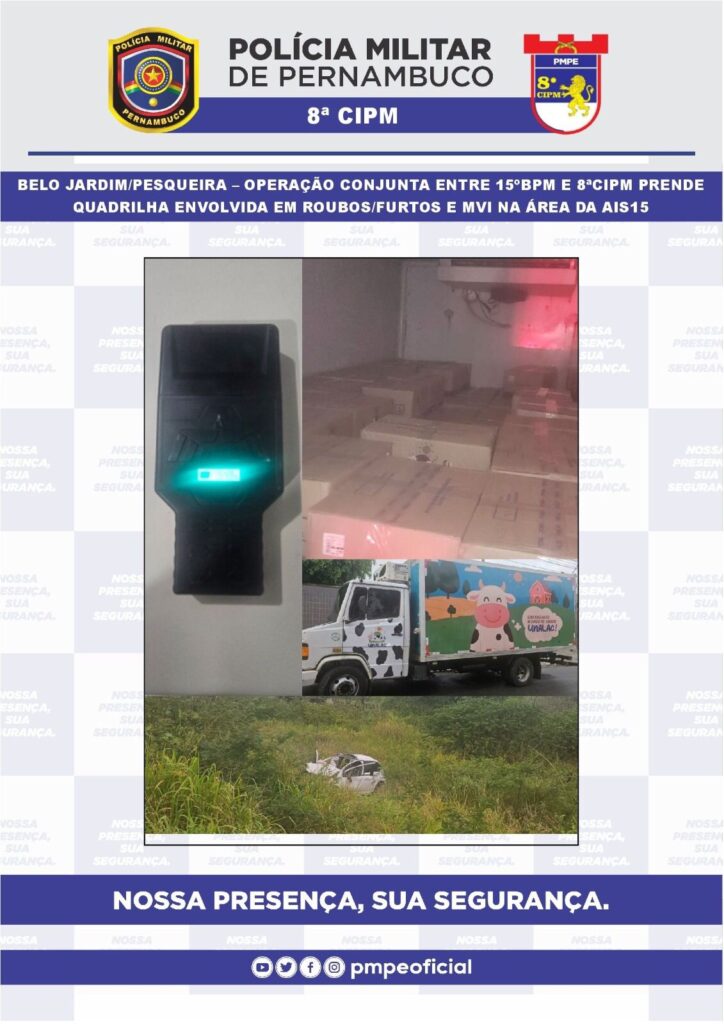 Prisão de quadrilha de roubos de veículos