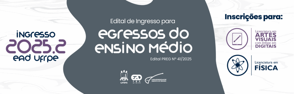 Inscrições abertas egressos do ensino médio