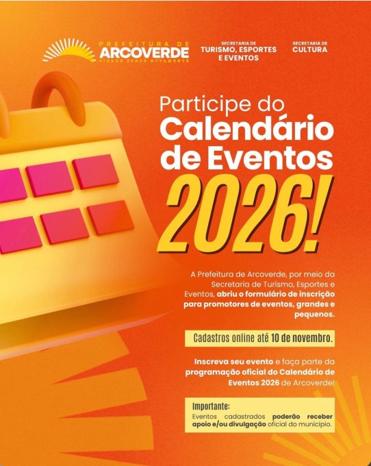 Calendário de eventos de Arcoverde 2026