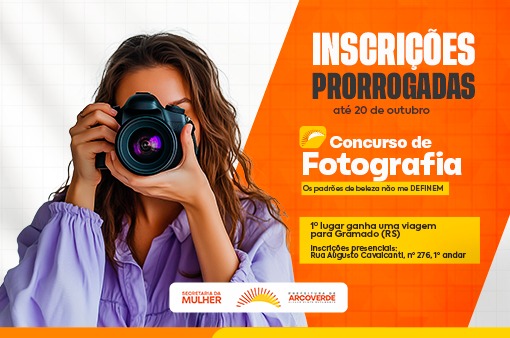 Incrições do concurso de Fotografia de Arcoverde 