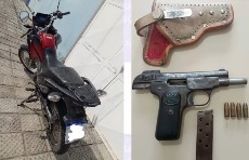 Suspeito com moto clonada em Custódia