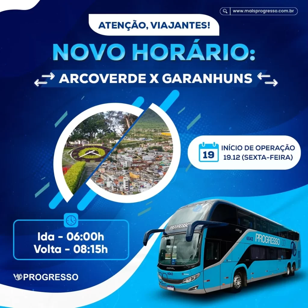 Linha Arcoverde e Garanhuns horário 