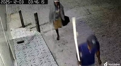 Suspeitos furtando câmeras em Arcoverde