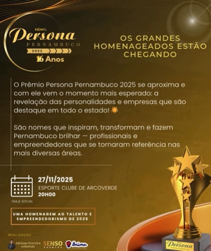 Prêmio Persona em Arcoverde 2025 