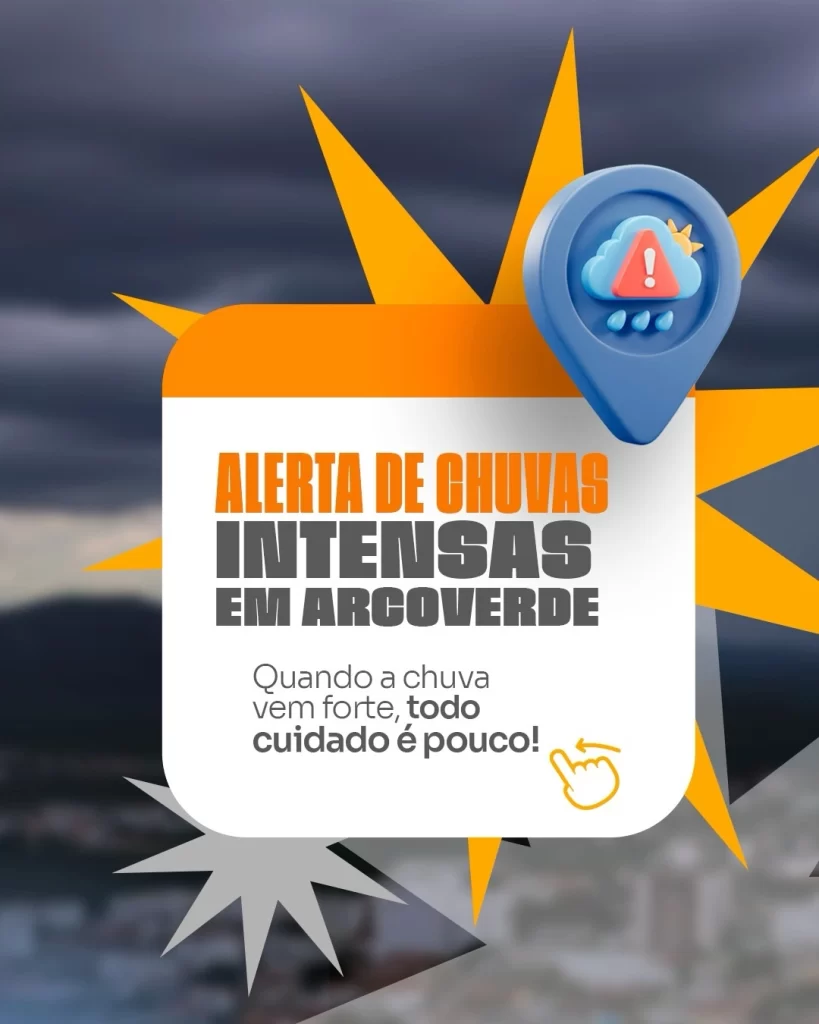 Inmet alerta chuva em Arcoverde