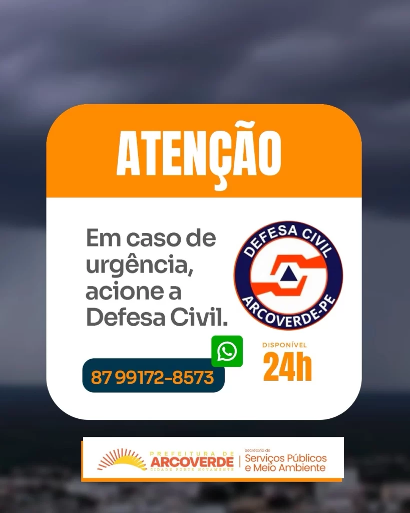 Inmet alerta chuva em Arcoverde