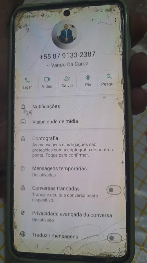 Vereador de Sertânia hackeado whatsapp