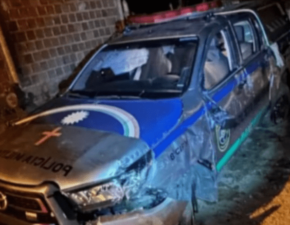 viatura capota em Sanharó