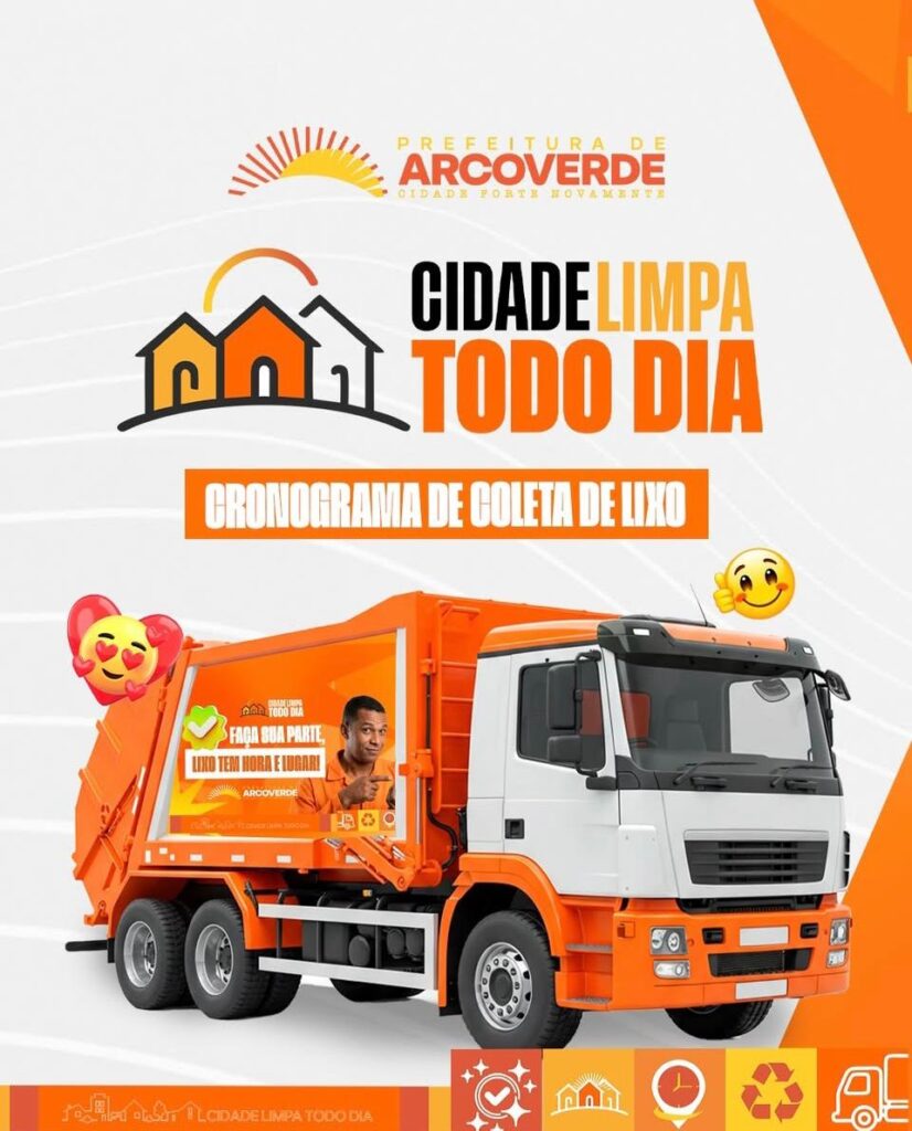 Horários da coleta de lixo em Arcoverde