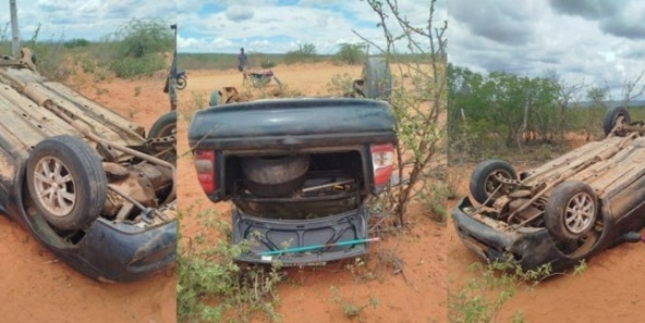 Acidente com capotamento em Tacaratu  