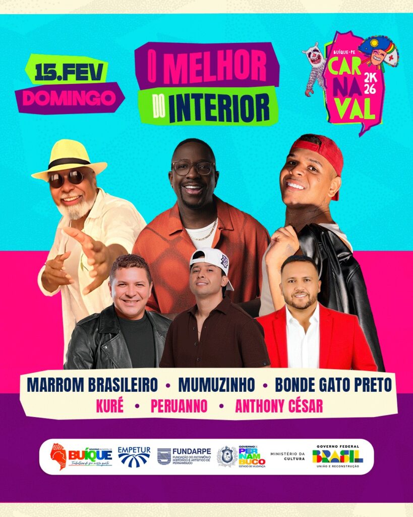 Programação do Carnaval de Buíque 2026