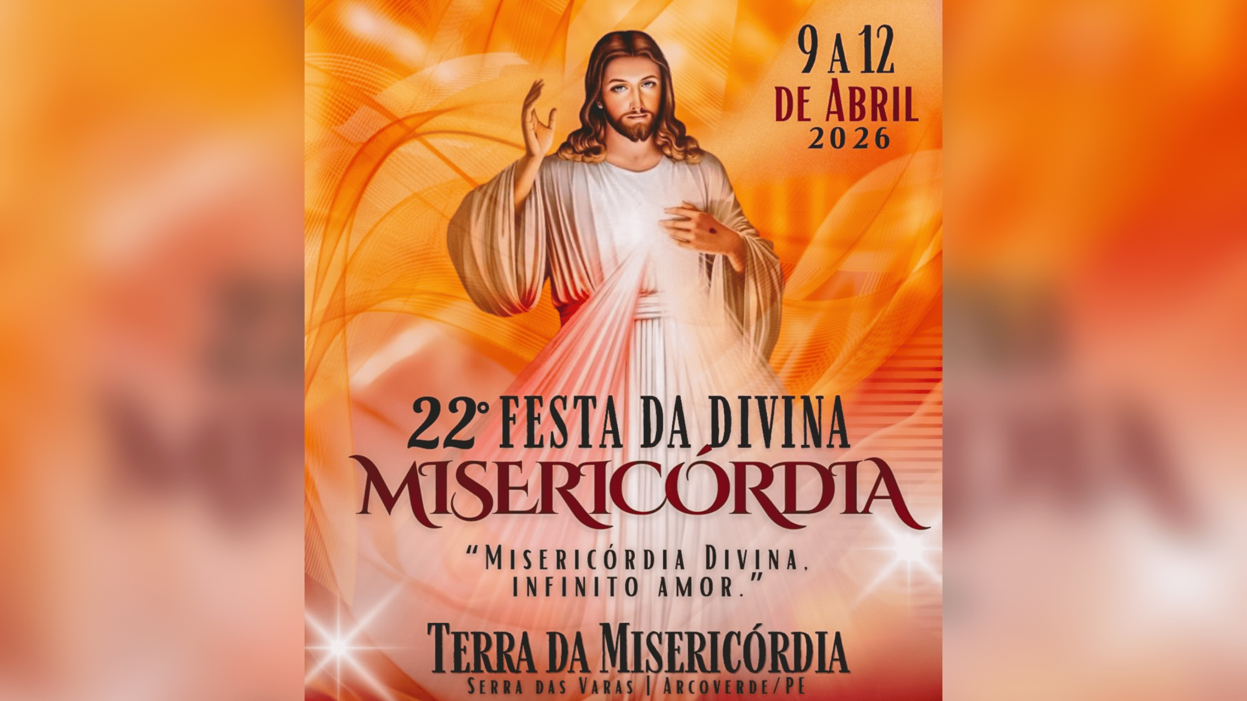 Programação da 22ª Festa da Divina Misericórdia em Arcoverde