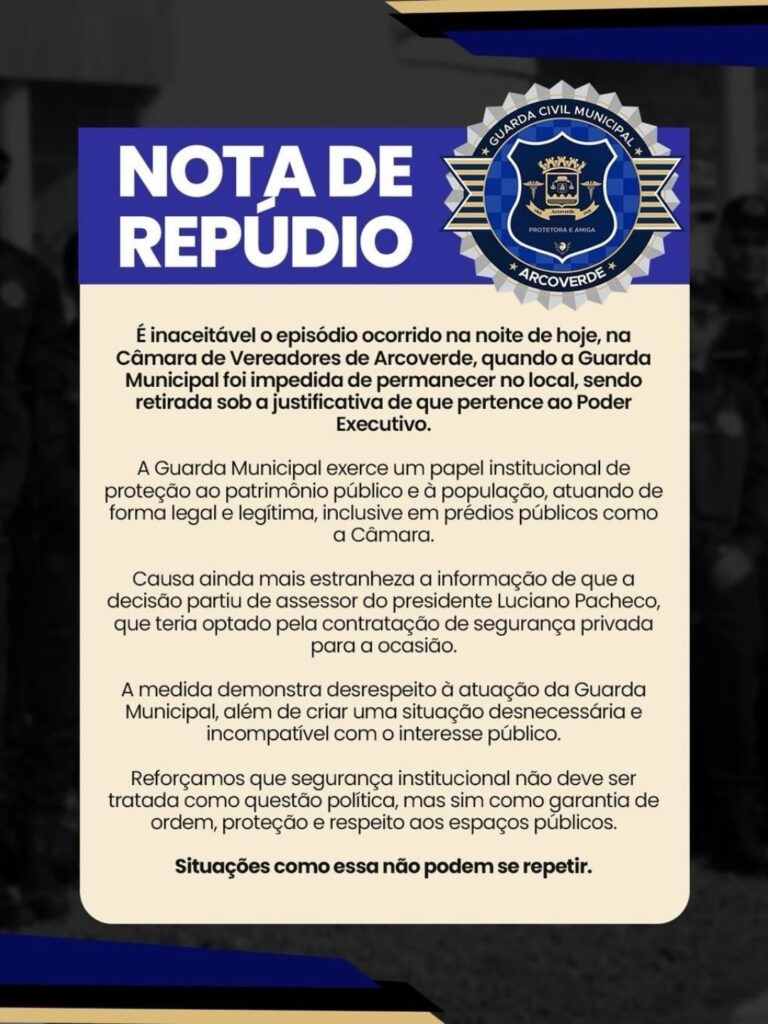 Atuação da Guarda na Câmara de Arcoverde