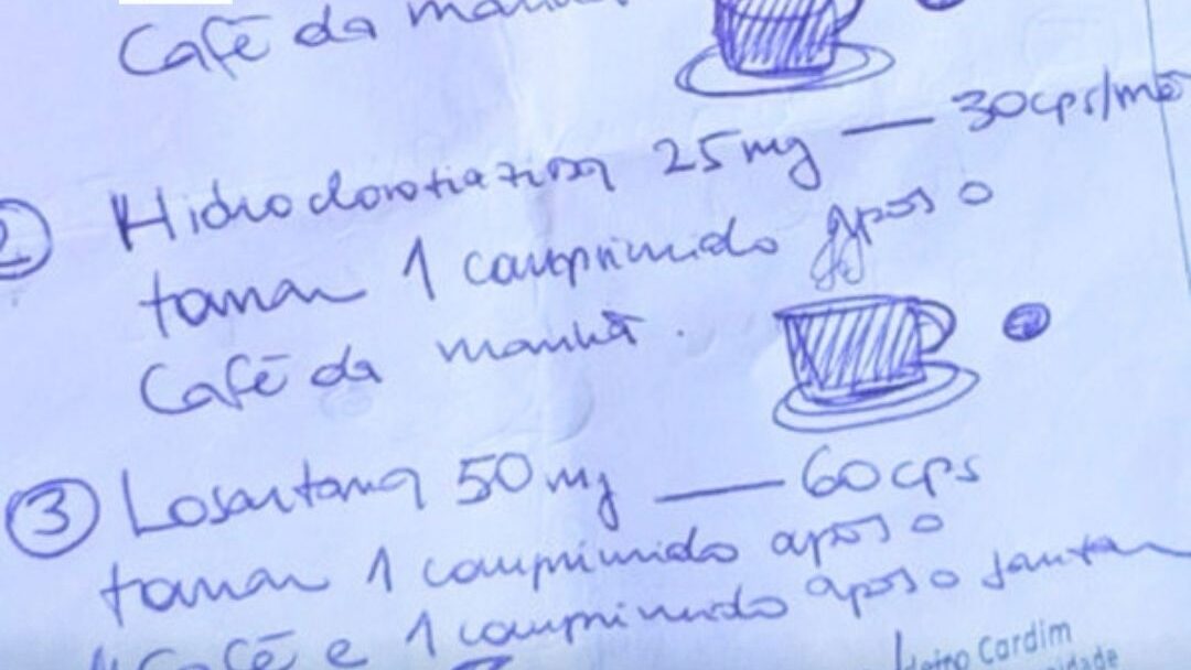 Receitas com desenhos ajudam pacientes analfabetos a seguir tratamento em Petrolina