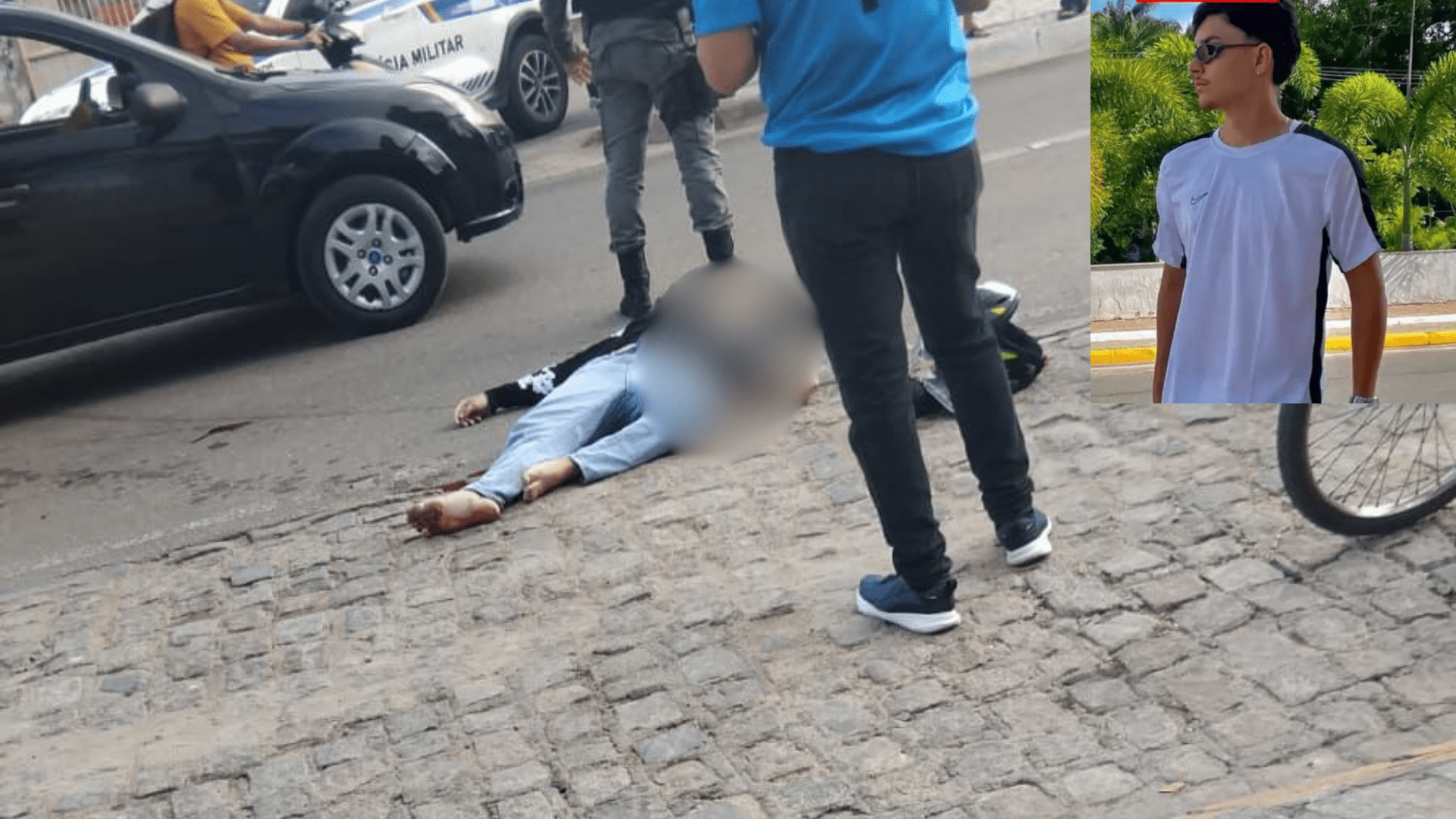 Colisão entre moto e caminhão em retorno na Av. José Bonifácio, em Arcoverde