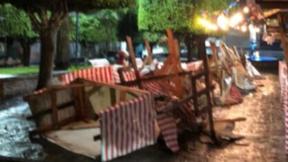 Ato de vandalismo e danos na Feira de Gastronomia e Artesanato de Poção