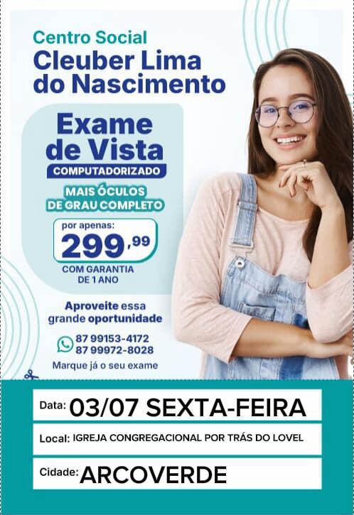 Exame de vista computadorizado em Arcoverde