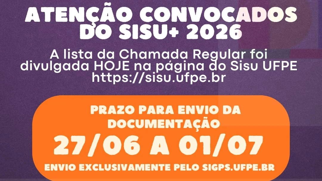 UFPE divulga aprovados do Sisu+ 2026 e consolida Sertânia como cidade universitária
