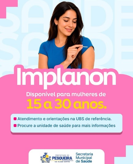 Prefeitura de Pesqueira implanon gratuitamente 