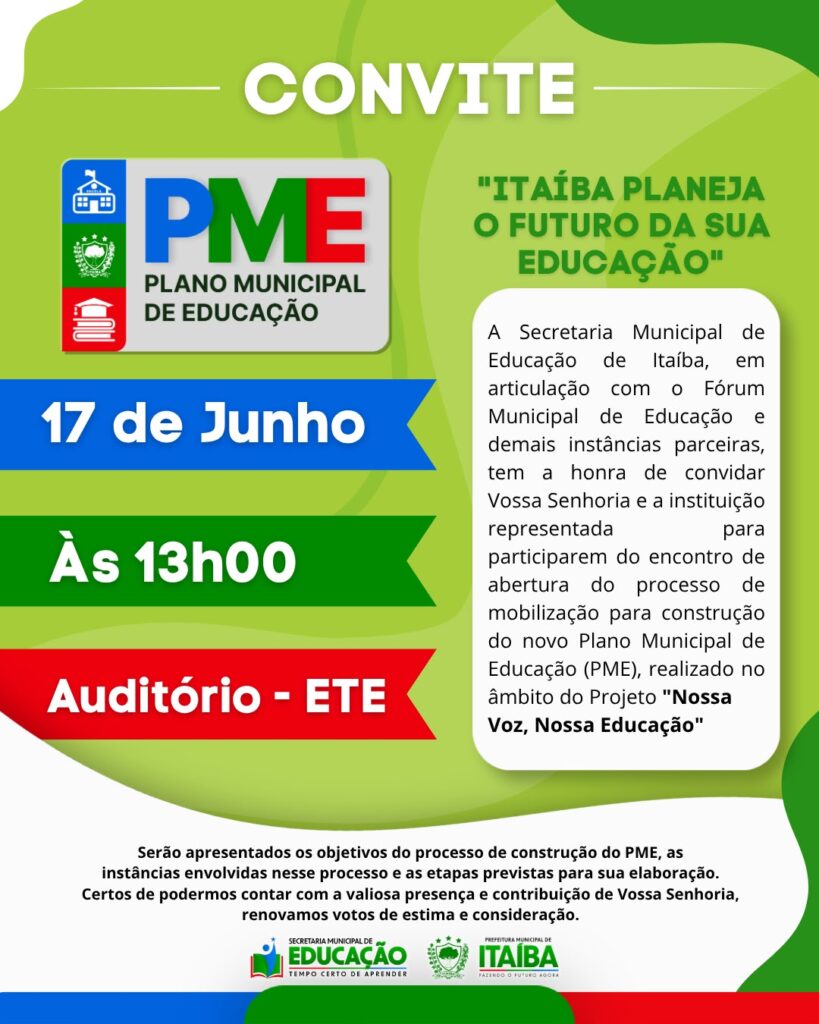 Novo plano de educação de Itaíba