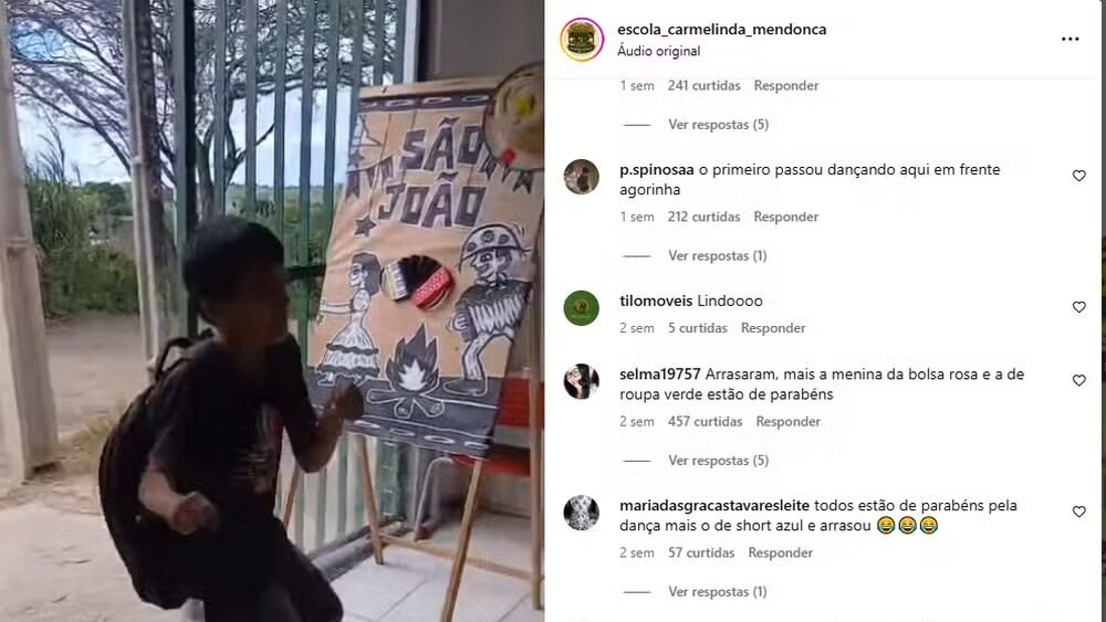 VÍDEO: alunos dançando para ganhar doces viraliza e resgata tradição junina em escola quilombola de Itaíba