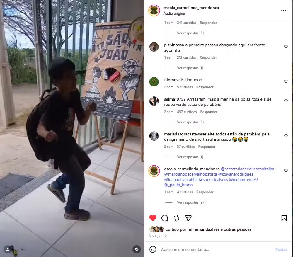 Vídeo estudantes dançando em Itaíba