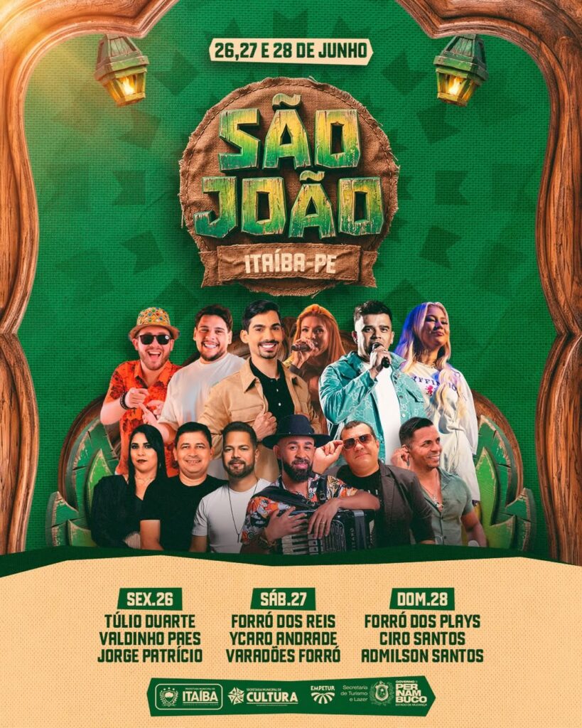 Programação do São João de Itaíba