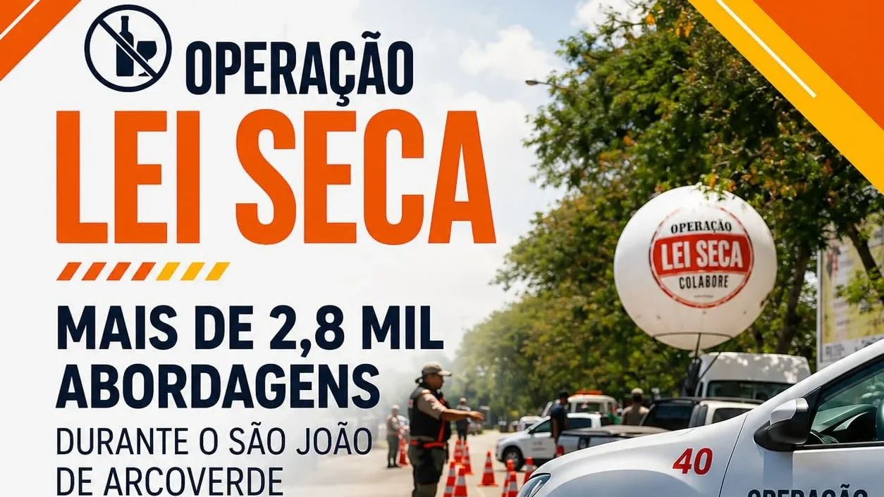 Operação Lei Seca registra 2,8 mil abordagens durante o São João e reforça segurança viária em Arcoverde