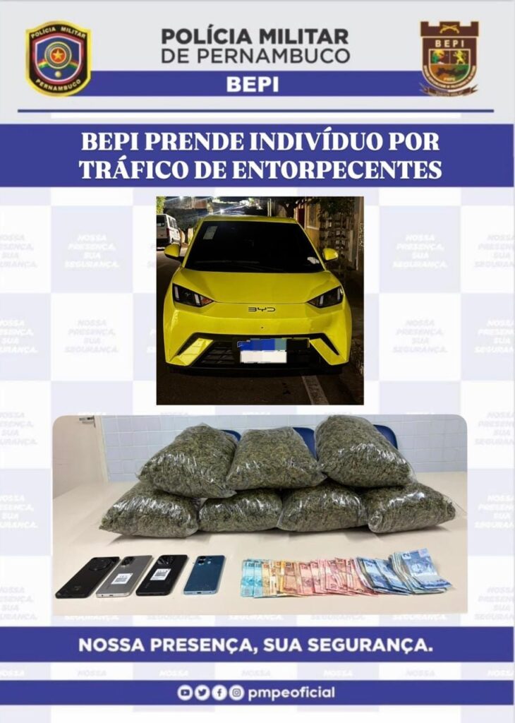 Policiais apreenderam maconha em Sertânia