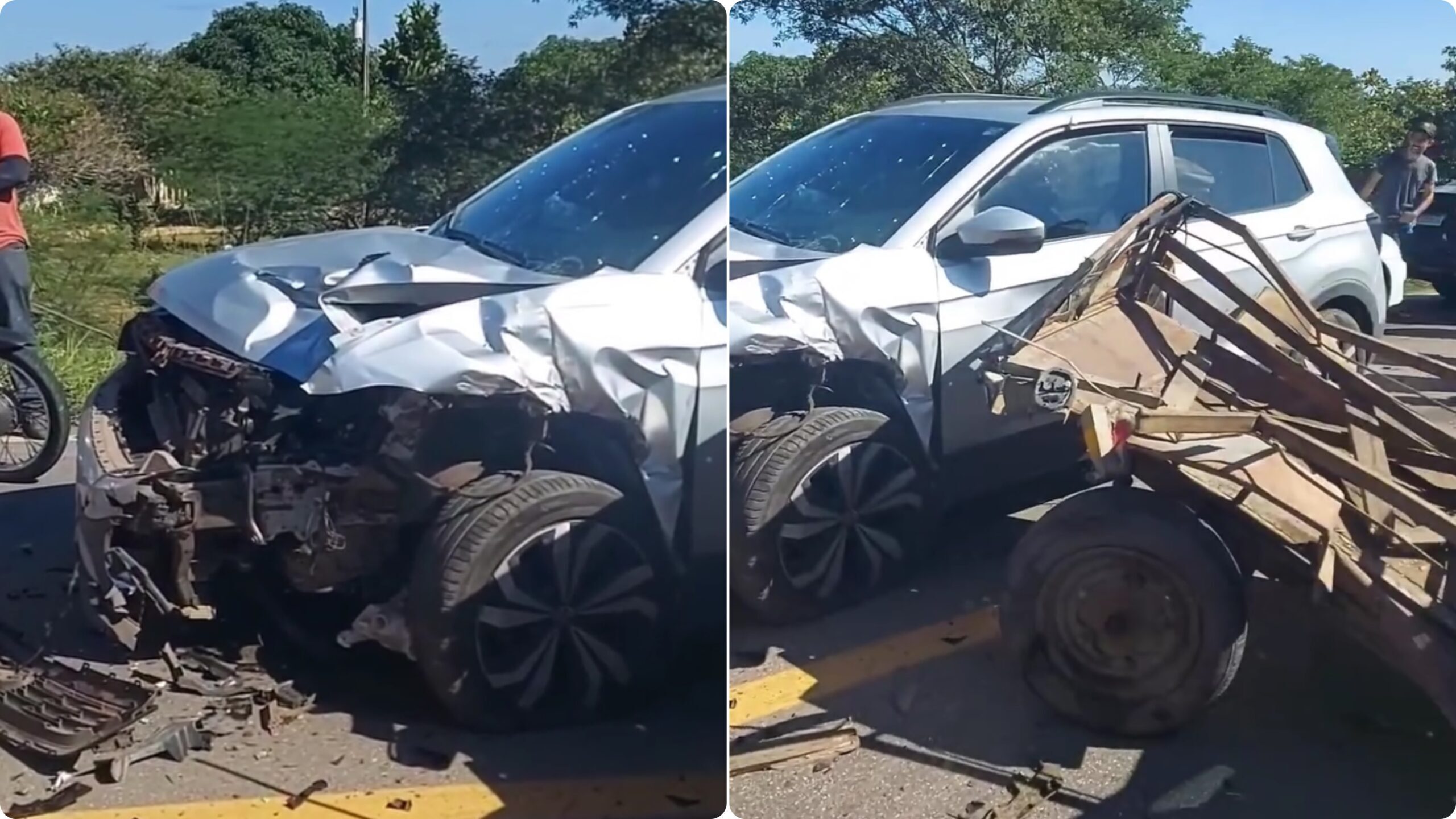 Reboque se desprende de veículo, atinge dois carros e interdita PE-270 em Buíque