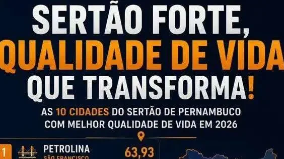 Arcoverde está entre as 10 cidades do Sertão de Pernambuco com melhor qualidade de vida