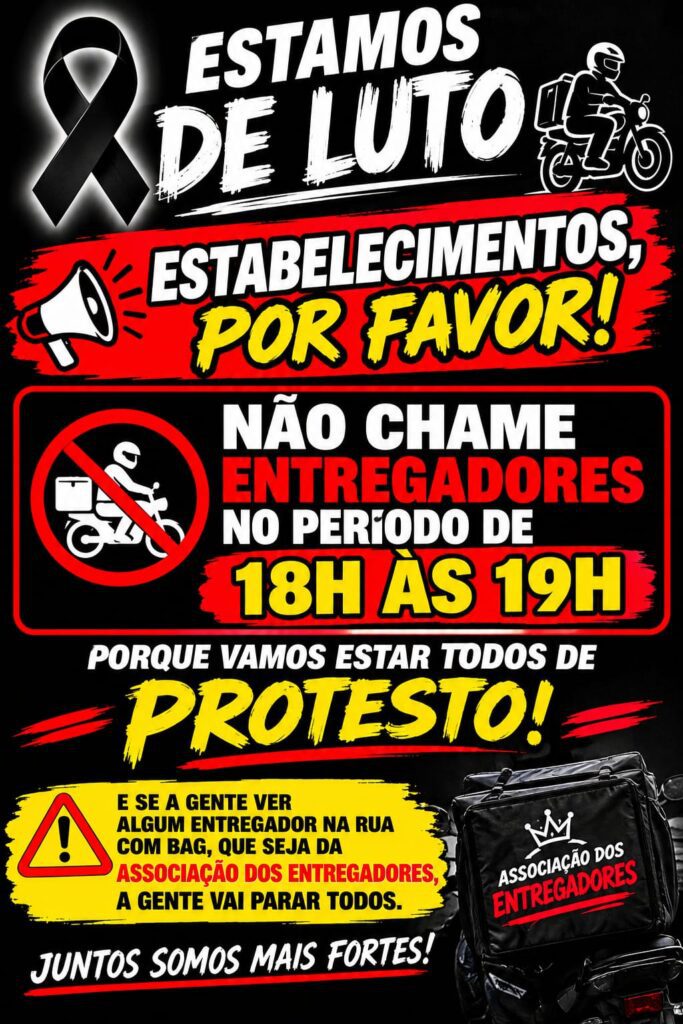 Entregadores protestam em Arcoverde