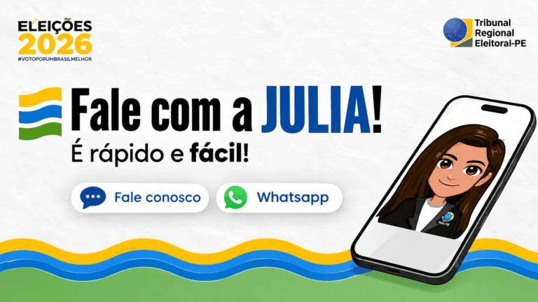 TRE-PE oferece atendimento pelo WhatsApp com a assistente Julia