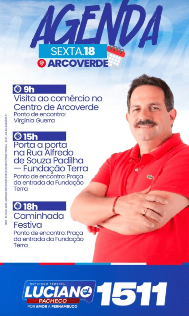 Agendas políticas movimentam Arcoverde nesta sexta-feira (18)