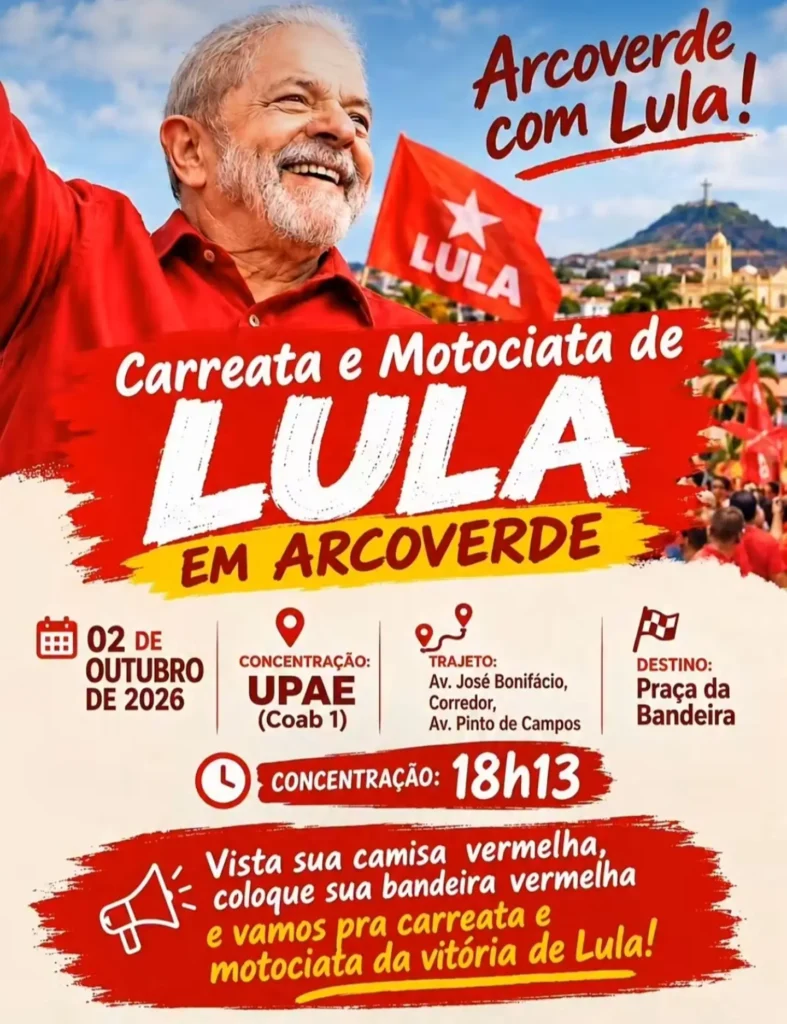 Carreata e motociata de Lula em Arcoverde têm percurso divulgado