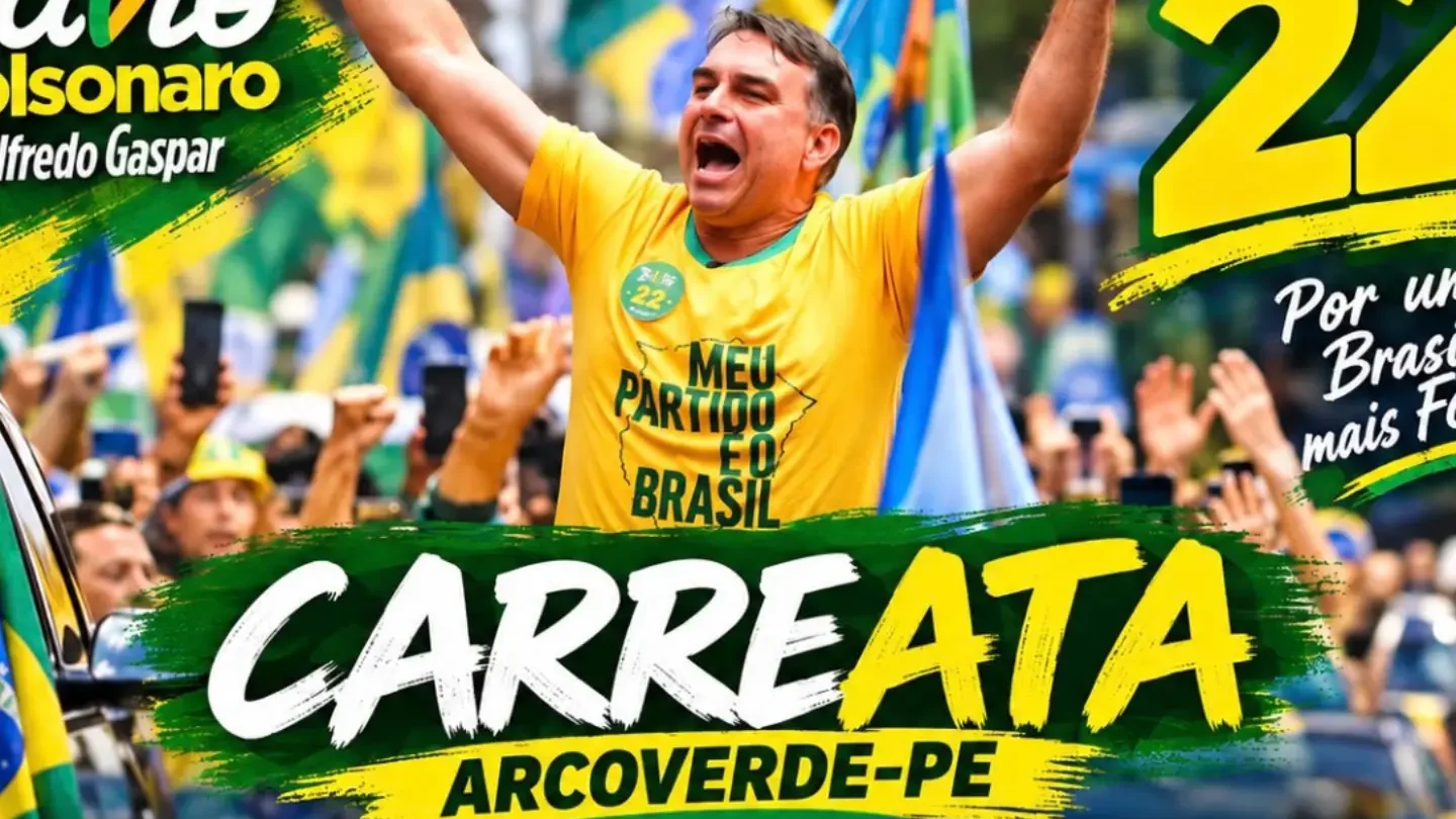 Carreata de Flávio Bolsonaro será realizada em Arcoverde no dia 2 de outubro
